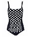 Upopby Vintage Women's Tummy Control Monokini One Piece Swimsuit Retro Bathing Suit Black Spot US 10