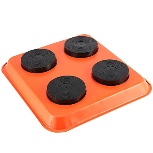 Seunmuk 8 Pack Orange Magnetic Parts Tray Set, Stainless Steel Rectangle Magnetic Tray Holder For Socket Screw, Nuts, Bolts, Metal Parts, 11.4 X 10 Inch, 5.9 X 2.6 Inch And 3.7 X 2.5 Inch #TOP4