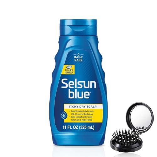 LUXPAKS Cepillo para el pelo con champú Celsun Blue Itchy Dry Scalp – 11 onzas.