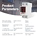 OELFFOW Adjustable V/A Protector Over/Under Voltage & Overcurrent Protection Intelligent Relay Reset Protector Voltage Output Stabilizer for Home Office Appliance, AC110V DC85-300V 63A, Din Rail Mount