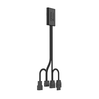JM-V2/V2RS PC Fan 5V 3PIN Fan Connection Line and 4PIN PWM Connection Line Black