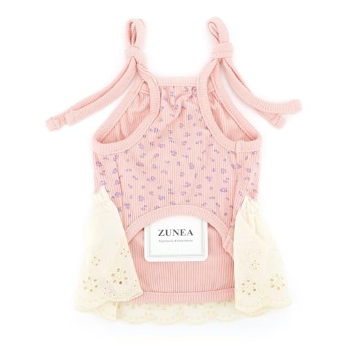 Zunea Camisole Vestido de verão para filhotes de cachorro pequeno para meninas, vestido de princesa