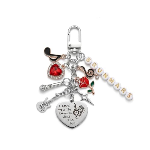 WEGLS for Bruno Merch Mars Keychain for Girls Women Novelty Bag Accessory