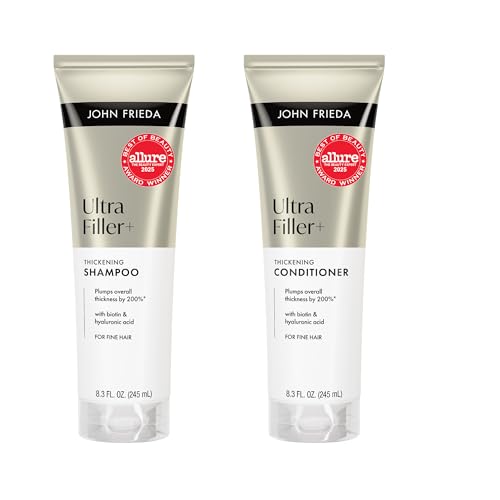 John Frieda ULTRAfiller+ Thickening Shampoo and Conditioner Set, Hair Thickening Conditioner and...