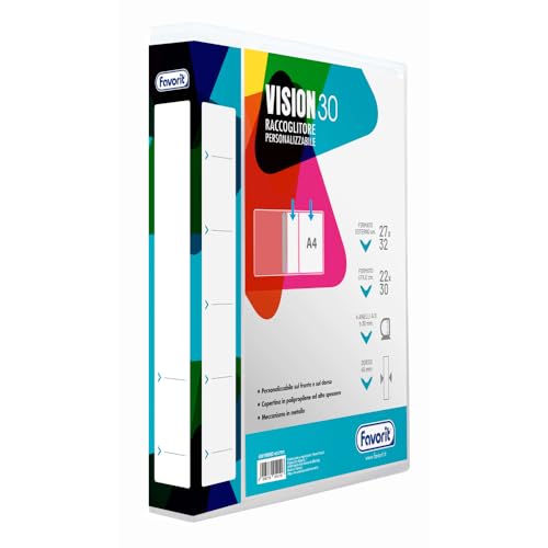 Favorit Raccoglitore Personalizzabile con tasca sulla copertina e dorso formato