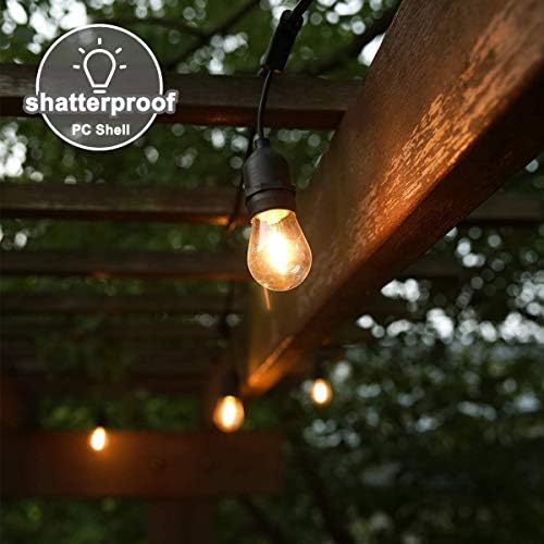 MZYOYO S14 E27 LED Edison Light Bulbs,1W LED for S14 LED Fairy Lights,Vintage Filament Lamp,Plastic, 2200K Warm White,Non Dimmable,for Living Room,Party, Festival,Decoration,10 Pack,Energy Class G