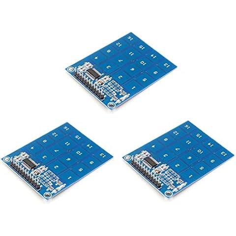 Hailege 3pcs TTP229 16 Channel 4 x 4 Matrix Array 16 Keys Digital Capacitive Touch Switch Module Cover