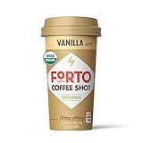 FORTO Coffee Shots - 100mg Caffeine, Vanilla Latte, Colombian cold brew in a ready-to-drink 2-ounce shot for a fast coffee energy boost, 6 pack