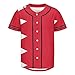 Vnurnrn Bahrain Flag Mens Baseball Button Down Jersey Hipster Hip Hop T Shirts