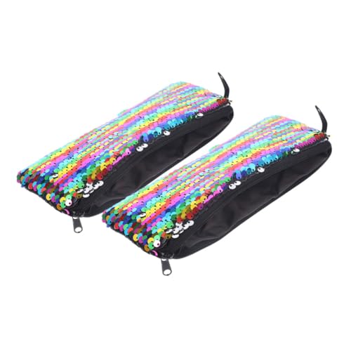 Healeved 2 Bolsas De Cosméticos Bolsa De Viaje para Maquillaje Lápiz Labial Bolsa Pequeña con Lentejuelas Bolsas De Maquillaje para Mujeres Bolsa De Maquillaje para Niñas Mini Bolsa