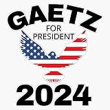 2 Fans of Matt Gaetz Gaetz for President 2024 Black Bumper Sticker Vinyl Decal 5"