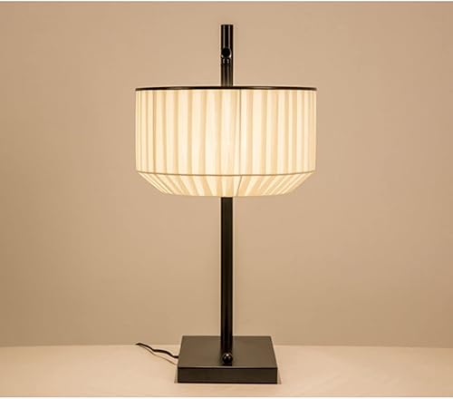 Miniatura 4 de NOLLAM Lámparas de Mesa Chinese Vintage Table Lamp Traditional Retro Bedside Lamp WHandmade Fabric Lampshape Zen Nightstand Lamp for Bedroom Home