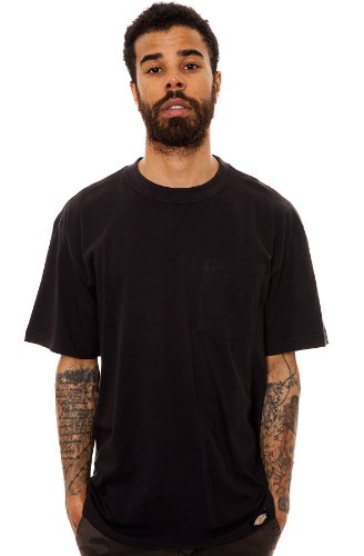 T-Shirt Graphique à Manches Courtes Dickies Homme Coton Col Rond Noir
