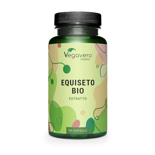 EQUISETO BIO Vegavero® | 2500 mg | Integratore per Capelli, Unghie e Pelle (Psoriasi)* | fonte di Silicio e Flavonoidi | 90 capsule | Vegan