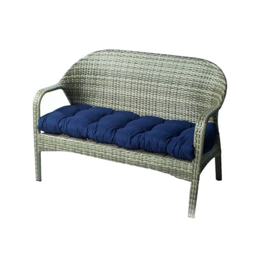 ENWIND Cojín Acolchado para Banco De Jardín Asientos, Cojín Rectangular De Algodón para Columpio De Tumbona Interior Y Exterior,Armada,110 * 50