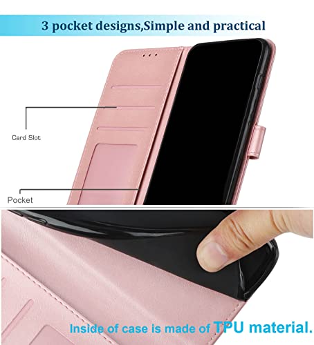 Jancalm Compatible For Iphone 8 Plus Wallet Case,Iphone 7 Plus Case,Iphone 6/6S Plus Case, [Wrist Strap][Card/Cash Slots][Kickstand] Pu Leather Protective Magnetic Flip Phone Covers (Rose Gold) #TOP4