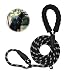Arvoni Retrieverleine mit Zugstopp, 3 M Hundeleine mit Halsband, Leine Hund Verstellbar Witterungsbeständig mit Reflektierend, für Kleine bis Große Hunde Training, Alltag und Dummyarbeit
