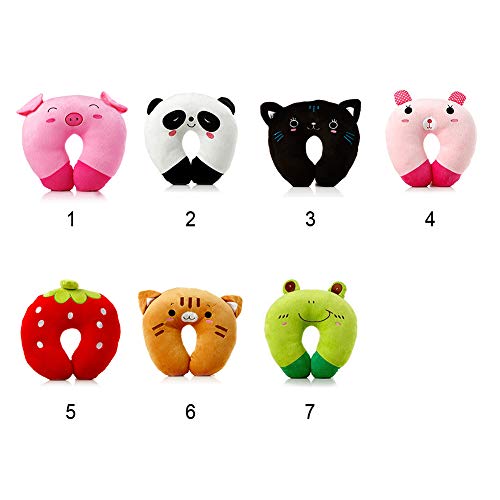 Jianwei Travel Pillow For Kids Toddlers, Animal Neck Pillow Head Chin Support Cozzy Pillow U Shaped Cushion Plush, Soft Neck Head Chin Support Pillow, Gifts For Children(Black Cat) #TOP1
