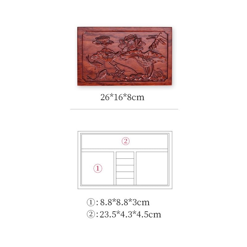 Boîte de rangement de bijoux à main pour vos déplacements coffret bois compact - 7