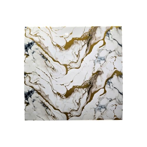 Image of INFINITY DECOR Golden Texture with Cream and Light Pink Marble UV Panels Marble UV Sheets, self Adhesive Wall Tile (60 cm * 60 cm),Marble Look Wall Panels for Homes and Offices(Pack of 5)