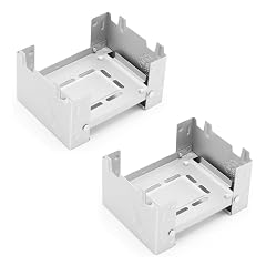 2 Pack Solid Fuel Stove Portable Compact Mini Foldable Solid Alcohol Spirit Wax Tablets Stand Burner for Camping