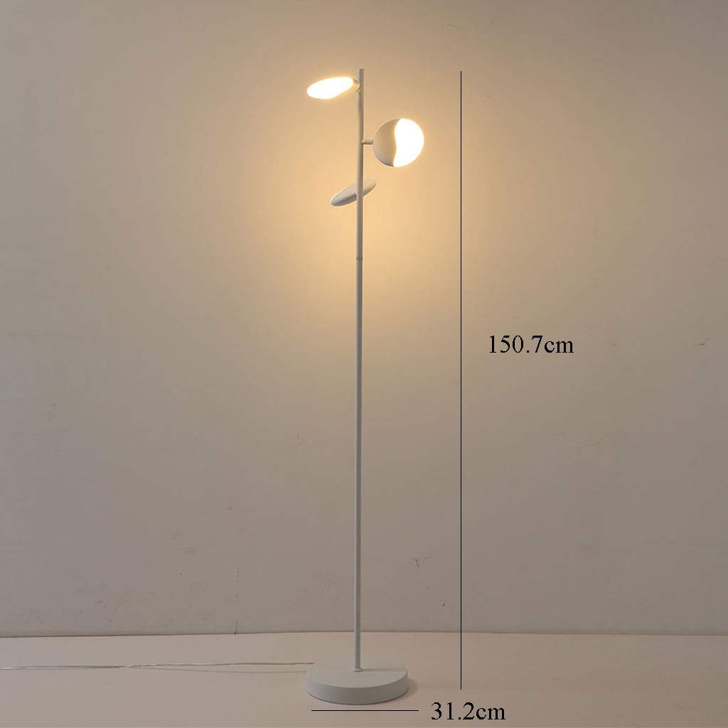 HASMI Piantana Lampada Da Terra Lampada da terra a tre teste Lampada da studio a LED for soggiorno camera da letto Lampada da seduta verticale creativa Lampada Da Terra