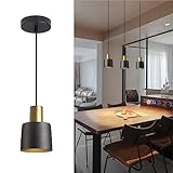 Aisilan LED Pendelleuchte Schwarz Gold Dimmbar Pendellampe Warmweiß 3000K CRI97...