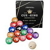Especificaciones: el juego incluye 16 bolas de grado competitivo, que miden 2 pulgadas de diámetro y pesan 6 onzas cada una. Diseñadas con resina fenólica avanzada, las pelotas de piscina Cue-King Black Edition ofrecen un rendimiento de primer nivel, precisión y durabilidad inigualable