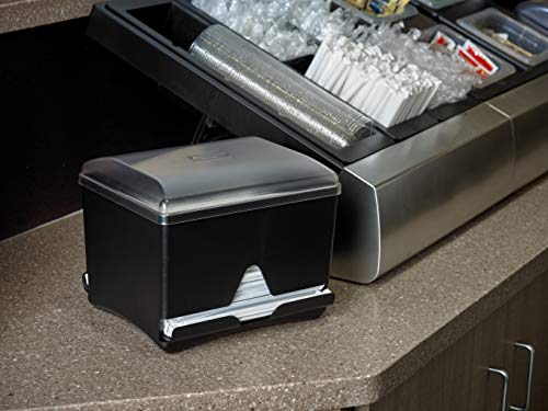San Jamar St500 Countertop Bulk Straw Dispenser, 500 Wrapped Straw Capacity, Black #TOP6