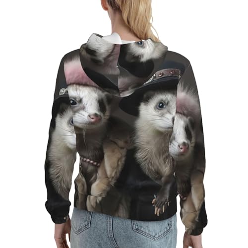 Sweat à capuche furet femme EdWal : le pull ample qui cache les rondeurs - 4