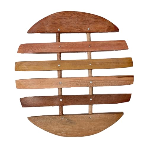 Descanso De Panela Redondo 20cm Em Madeira Maciça Resistente