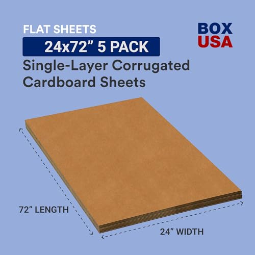 image for BOX USA Corrugated Cardboard Sheets 24