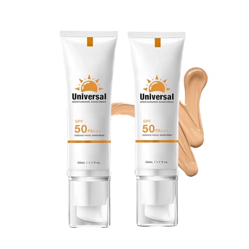 Generic Tinted Sunscreen For Face SPF 50, Universal Protector Solar 50 Moisturizer, Hydrating Sun Essence Face Sunscreen, UV Defense, Travel Size, 1.7 Fl.OZ