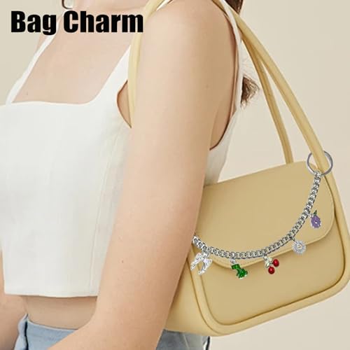 Image of Silver Cute Bag Charms Wallet Chain Keychains Gold Chain For Purse Purse Accessories For Handbags For women