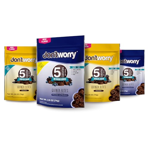 Don't Worry Chocolate and Blue Berry Quinoa Bites 4 Pack-
