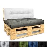 Innovatives Material - Der Stoff ist sehr abrieb- und dehnungsbeständig. Das paletten kissen ist weich und fühlt sich angenehm an. Die Verwendung von zweifarbigem Garn und einer einfachen Webart imitiert perfekt Leinenstoffe.