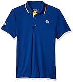 Lacoste Men's Short Sleeve Pique Ultra Dry with Multi-Color Collar Piping Polo, DH3122
