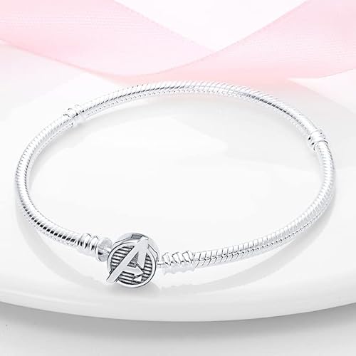 Women Sterling Silver Bracelet, 925 Silver Snake Charm Bracelets, Valentine's Day Mother's Day Birthday Christmas Gift For Girl Mom Wife Teen #TOP1