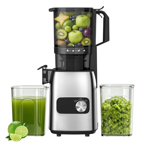For Whole Fruits & Vegetables, High Juice Yield With 2 Cups, Easy To Clean Juicer Machines For Home Kitchen