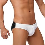 sutelang lurryly Männliche Sommer-kühle Sport-schnell trocknende Farbblock-passende Strand-Shorts-Dreieck-Art- und Weisereizvolle Badehose Badehosen Männer Rot