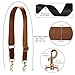 Allzedream Wide Purse Strap Replacement Crossbody Shoulder Bag Adjustable (Brown Gold Leather)