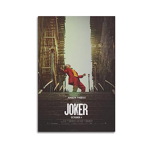 NOHF Poster du film Joker - Art mural rétro - Décoration de chambre - 40 x 60 cm - Sans cadre