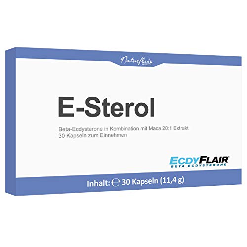 Ecdysteron Kapseln hochdosiert + vegan - 200mg pro Kapsel - 95% beta Ecdysteron - Cyanotis Arachnoideae Extrakt (besser als Spinat) - Maca 20 1 Extrakt