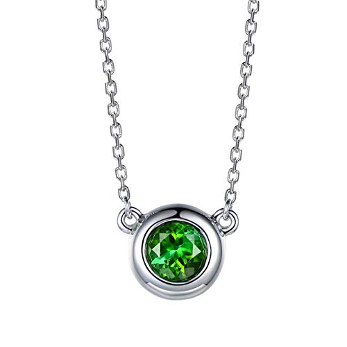 Collier en or rose 18 carats résistant au ternissement avec de vraies pierres rouges brillantes