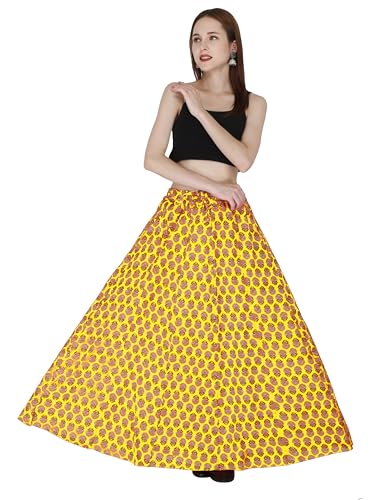 Image of Sttoffa Cotton Printed Women Wear Maxi Long Skirt 40 inch inch Full Length
