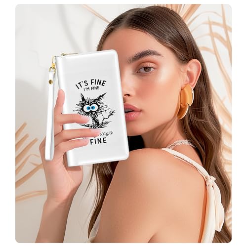 Image of Aiawoxc Womens Wallet, RFID Wristlet Wallets for Women, Ladies Clutch Purses, Large Travel Card Holder with Phone Holder | RFID
