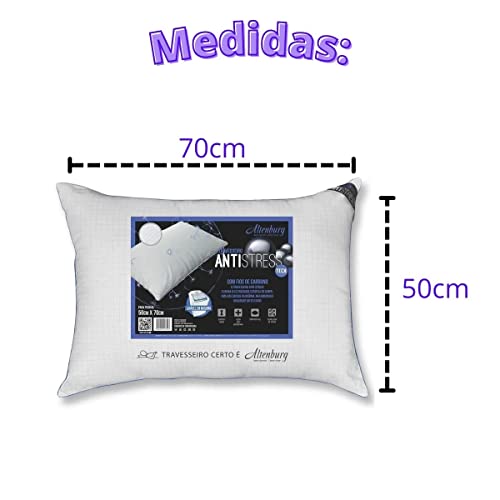 Travesseiro Antistress 50 x 70 cm Branco - Altenburg