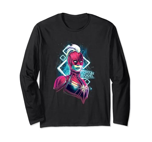 Captain Marvel Neon Warrior Long Sleeve T-Shirt