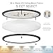 Maxxima 16 in. LED Flush Mount Ceiling Light, 3600 Lumens, 5 CCT 2700K/3000K/3500K/4000K/5000K, Round Color Selectable Black Trim Dual Ring Fixture, Dimmable
