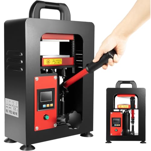 5 Ton Heat Press Machine 2.4 x 4.7 Inch Hydraulic Press w/Dual Heated Plates & LCD Time Temp Controller